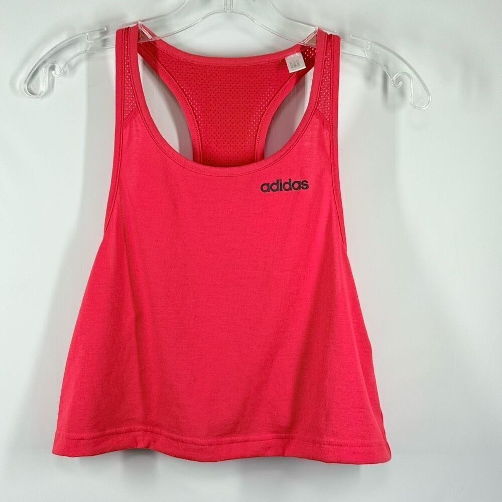 Adidas cropped Racerback tank top size small